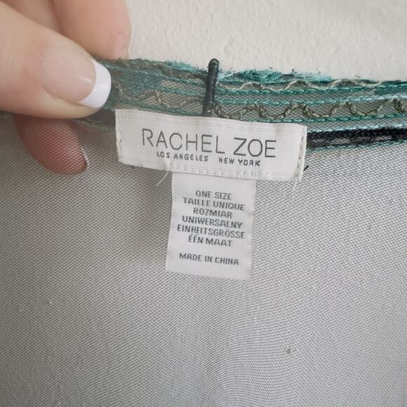 Rachel Zoe Embroidered Mesh Kimono One Size Sheer Floral Boho Resortwear Festiva - Picture 7 of 10